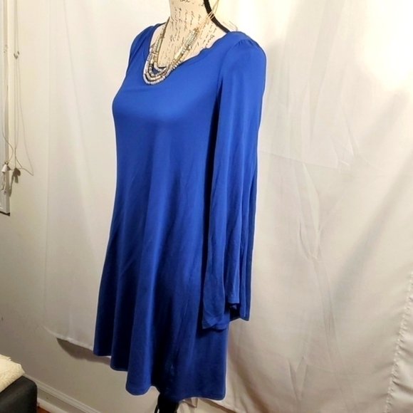 Ella Moss Blue Tunic with Belle sleeve Size Small New with tags - Picture 5 of 16